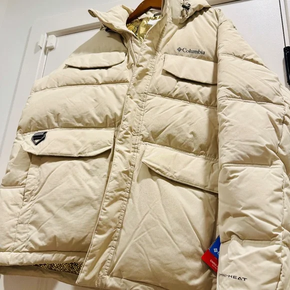 Brand new w tags! Columbia Beige Landroamer Puffer Jacket-titanium. Mens-L. - Picture 2 of 16